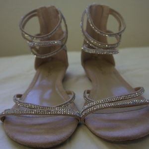 Dream Paris Nude Sparkly Sandals Size 7.5
